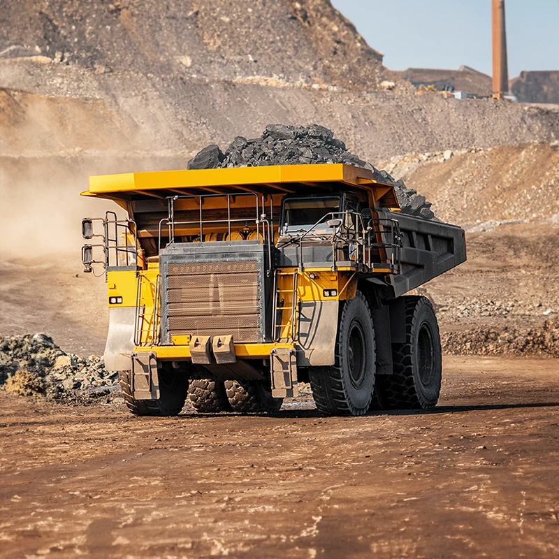 dump truck carrying rocks